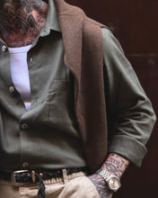 Carica l'immagine nel visualizzatore di Gallery, Camicia Cuba MistoLino VerdeArmy
