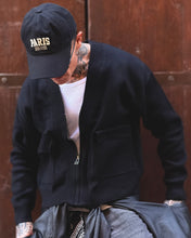 Carica l'immagine nel visualizzatore di Gallery, CARDIGAN JACKET CROPPED ZIP BLACK
