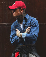 Carica l'immagine nel visualizzatore di Gallery, CAMICIA WESTERN IN JEANS DARKBLUE
