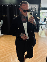 Carica l&#39;immagine nel visualizzatore di Gallery, Blazer Sir Doppiopetto MistoLino Black
