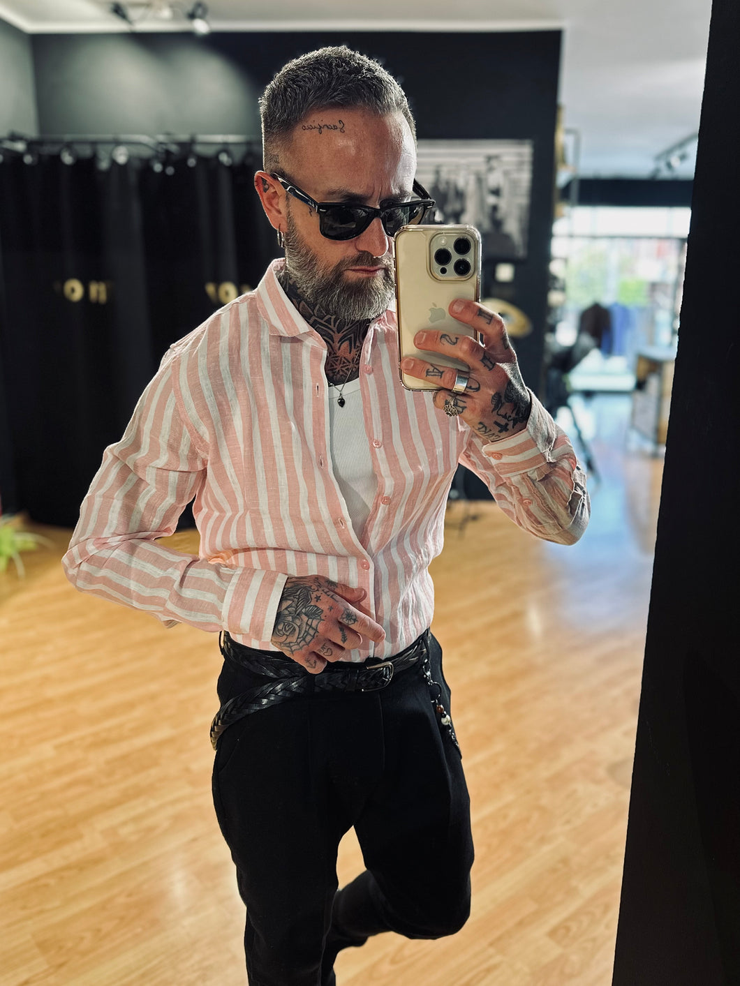 Camicia GL In Lino Pink