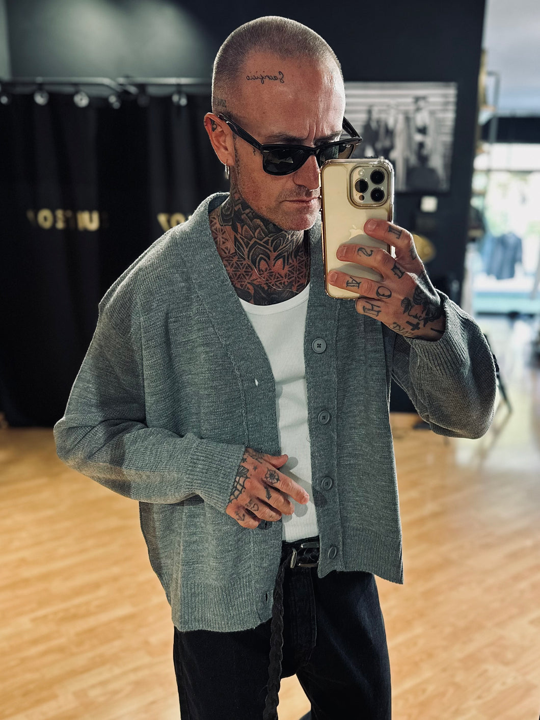 Cardigan Cropped Grey