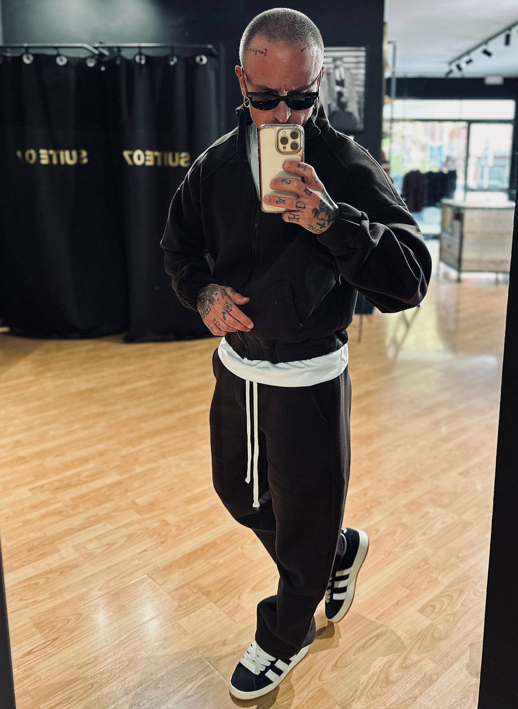 Tuta Zip Japan Felpata Cioccolato