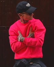 Carica l'immagine nel visualizzatore di Gallery, FELPA CROPPED BOXYFIT GIROCOLLO FELPATA FUCSIA
