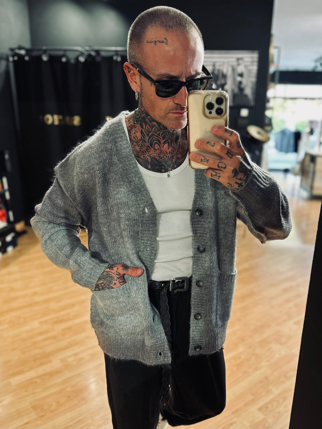 Cardigan Degradè Grey