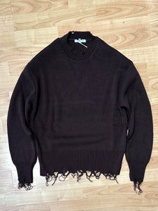 Maglione MistoLana Destroyed Cioccolato