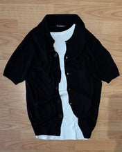 Carica l'immagine nel visualizzatore di Gallery, Maglia in Filo Crochet SlimFit Black
