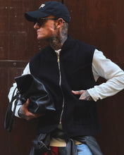 Carica l'immagine nel visualizzatore di Gallery, GILET STRUTTURATO MISTOCOTONE BLACK

