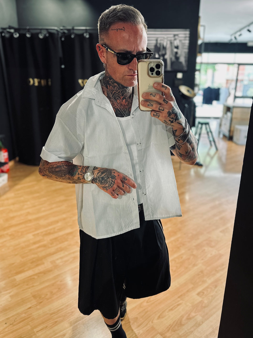 Camicia Over Cropped Off-White