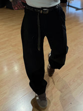 Carica l'immagine nel visualizzatore di Gallery, Panta Pence a Costine SuperLooseFit Black
