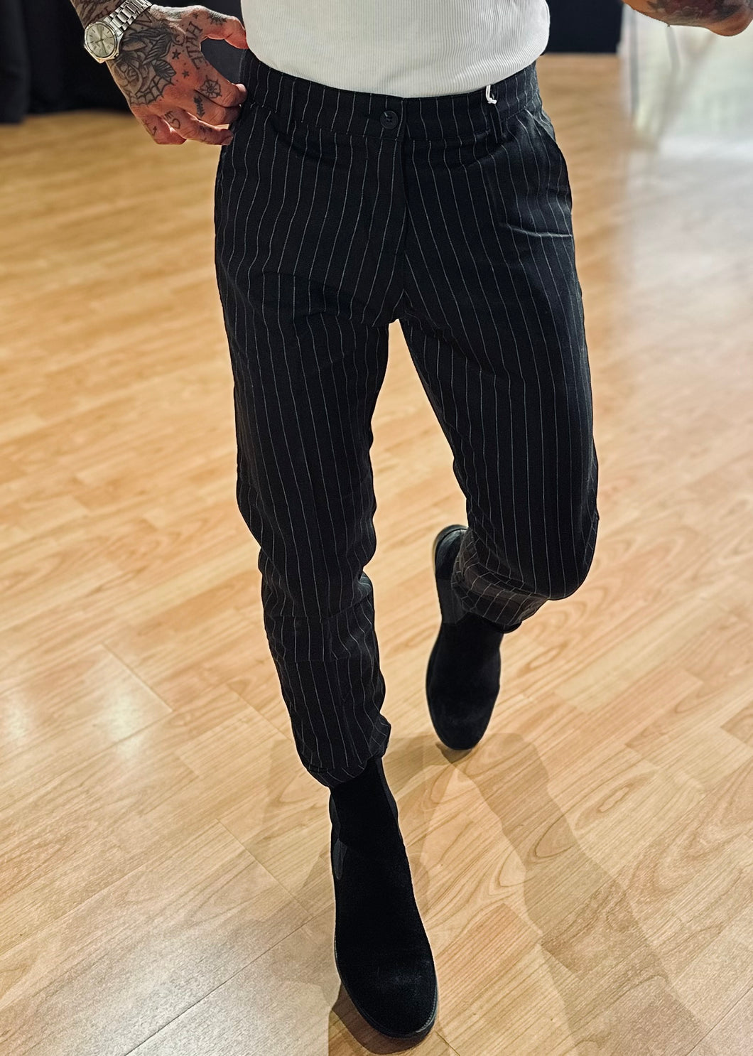 Panta Roy Classic Gessato Black