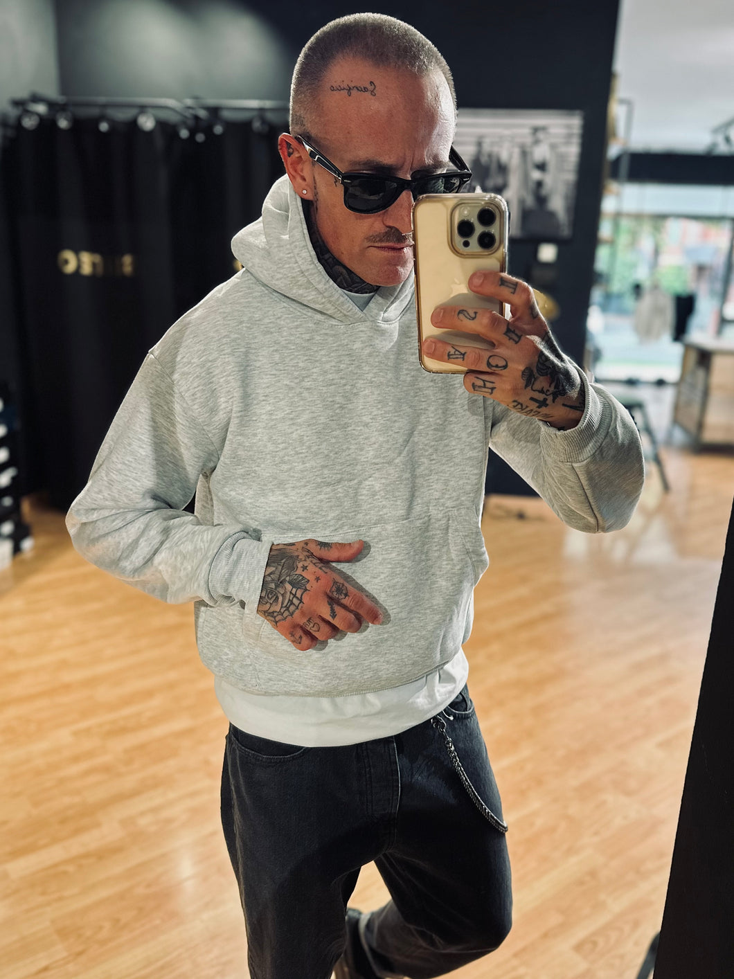 Felpa BoxyFit Felpata Grey