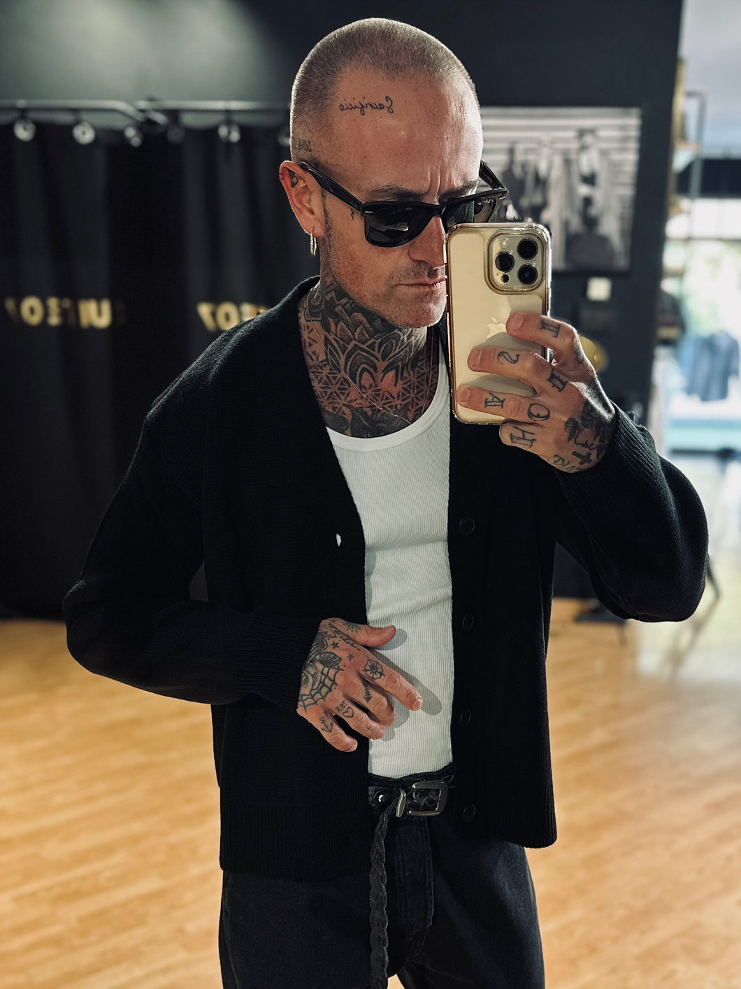 Cardigan Cropped Black