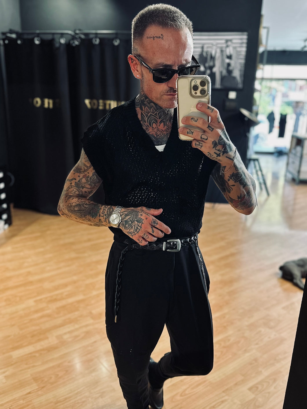 Gilet Crochet Black