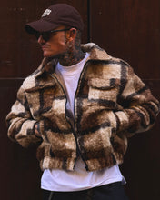 Carica l'immagine nel visualizzatore di Gallery, BOMBER CROPPED TARTAN BOUCLE MOCHAMOUSSE
