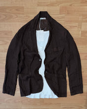 Carica l'immagine nel visualizzatore di Gallery, Blazer OverFit in Lino Cioccolato
