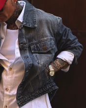 Carica l'immagine nel visualizzatore di Gallery, Giubbotto In Jeans OverSize 90's Used Blue
