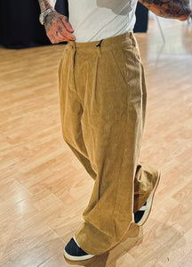 Panta SuperLooseFit a Costine Biscotto