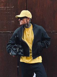 Bomber Imbottito OverSize in LanaCotta Grafite