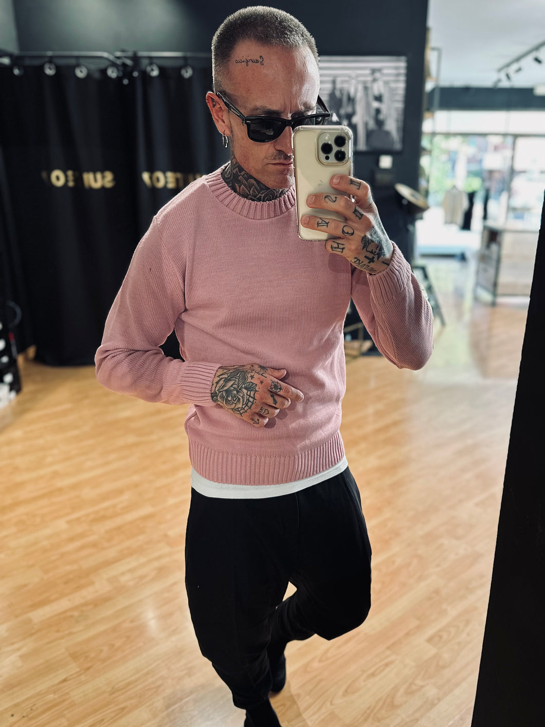 Girocollo MistoLana Pink