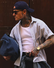 Carica l'immagine nel visualizzatore di Gallery, Camicia Cropped BoxyFit a Bacchetta Sky

