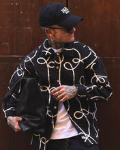 Carica l'immagine nel visualizzatore di Gallery, JACKET OVERSIZE STRUTTURATA RICAMI MISTOLANA BLACK
