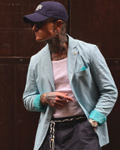Carica l'immagine nel visualizzatore di Gallery, Blazer Oliver SlimFit MistoLino Sky
