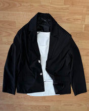 Carica l'immagine nel visualizzatore di Gallery, Blazer Completo Bunny CroppedFit Black con Spalline
