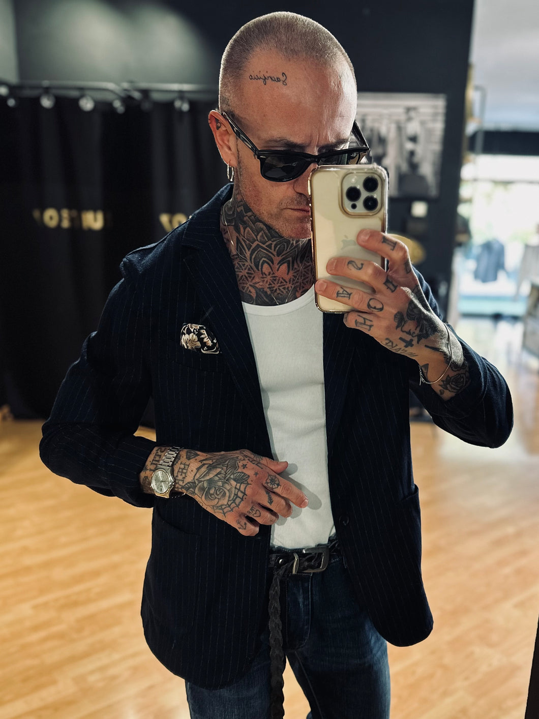 Blazer Gessato DarkBlue