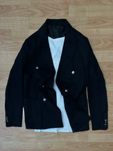Carica l&#39;immagine nel visualizzatore di Gallery, Blazer Sir Doppiopetto MistoLino Black
