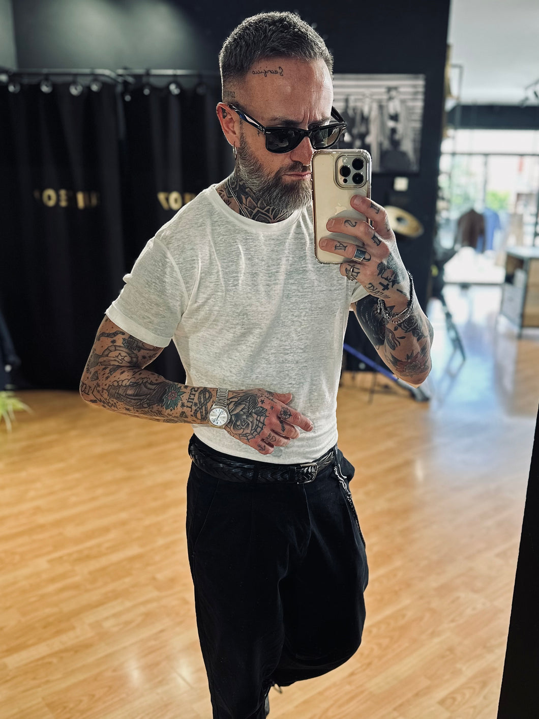 Maglia GL In Lino Off-White