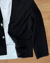 Carica l'immagine nel visualizzatore di Gallery, Blazer del Completo Bunny CroppedFit Black con Spalline
