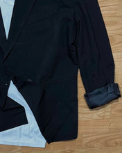 Carica l'immagine nel visualizzatore di Gallery, Blazer Completo Sonny Crockett DoppioPetto OverSize Black
