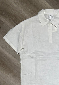 Coordinato Polo in Lino Off-White