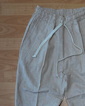 Carica l'immagine nel visualizzatore di Gallery, Panta MistoLino BaggyFit Gessato MochaMousse
