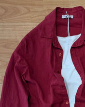 Carica l'immagine nel visualizzatore di Gallery, Camicia Panama In Lino Borgogna
