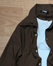 Carica l'immagine nel visualizzatore di Gallery, Camicia Cuba MistoLino Cioccolato
