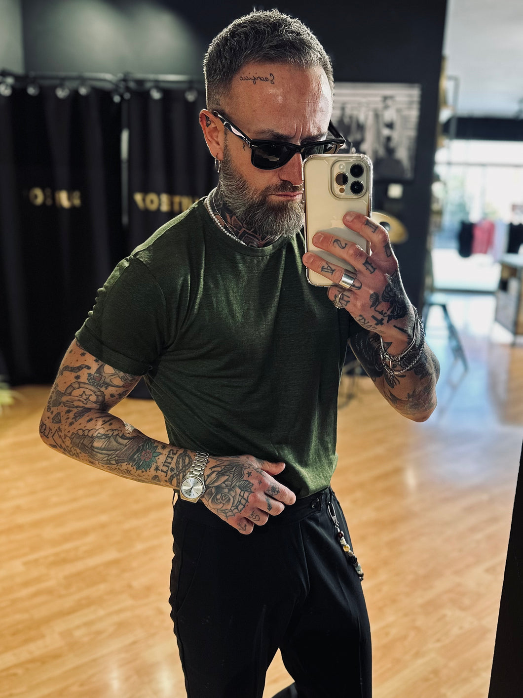 Maglia GL in Lino VerdeArmy