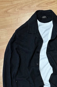 Camicia Gin in Lino Black