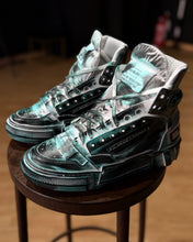Carica l'immagine nel visualizzatore di Gallery, Sneakers Limited Edition in Pelle Verniciata Black&amp;DarkGreen
