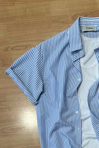 Camicia MC OverSize Sky