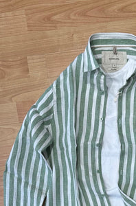 Camicia GL In Lino Green