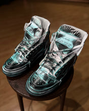 Carica l'immagine nel visualizzatore di Gallery, Sneakers Limited Edition in Pelle Verniciata Black&amp;DarkGreen
