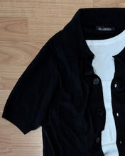 Carica l'immagine nel visualizzatore di Gallery, Maglia in Filo Crochet SlimFit Black
