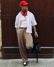 Carica l'immagine nel visualizzatore di Gallery, Camicia BoxyFit Cropped Rigata Off-White
