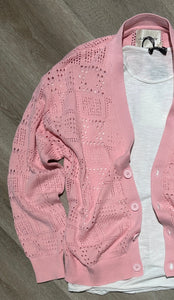 Cardigan Crochet Pink