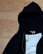 Carica l'immagine nel visualizzatore di Gallery, Felpa ZIP del Completo Sporty Garzata BoxyFit Cropped Black
