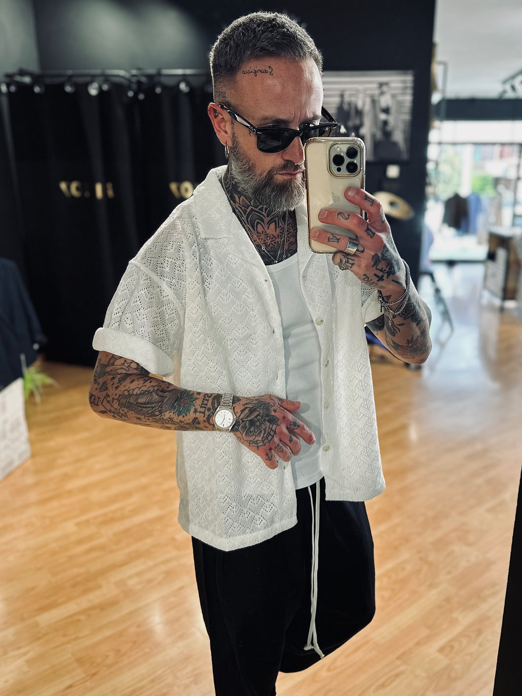 Camicia Crochet OverSize Off-White