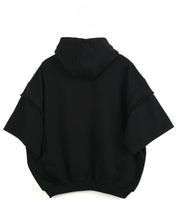 Carica l'immagine nel visualizzatore di Gallery, FELPA GARZATA BOXYFIT OVERSIZE MANICA 3/4 BLACK
