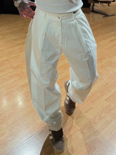 Carica l'immagine nel visualizzatore di Gallery, Panta Strutturato BaggyFit Off-White
